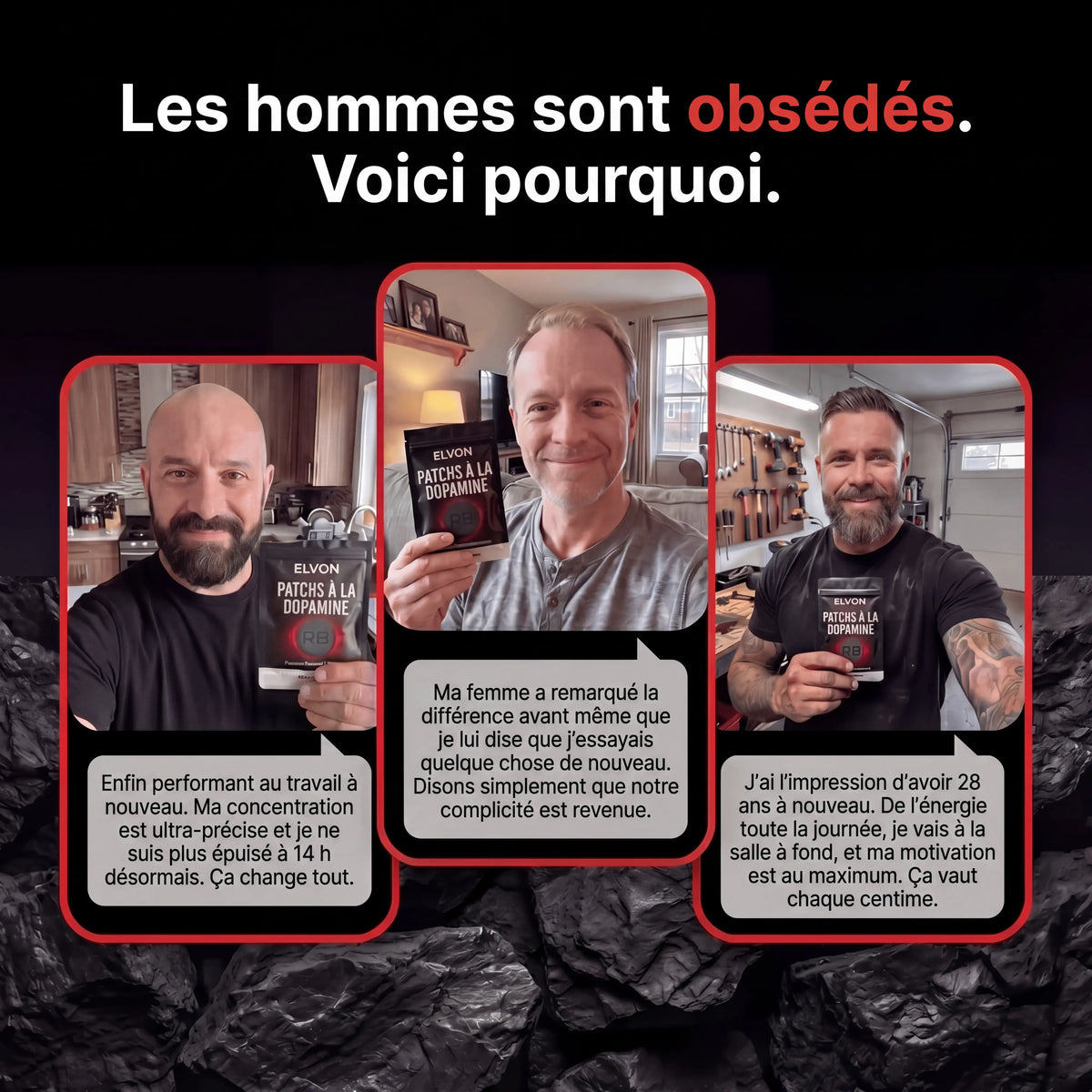 Elvon | Patch Dopamine - Concentration, énergie, libido et confiance en soi