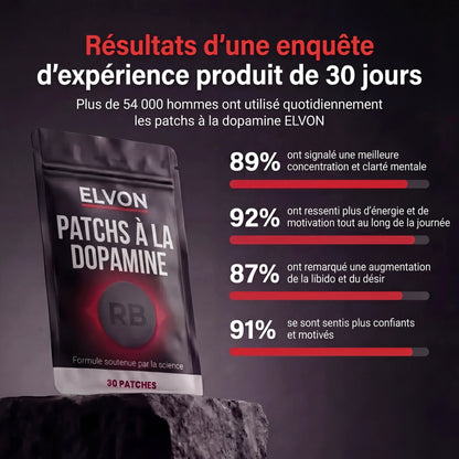 Elvon | Patch Dopamine - Concentration, énergie, libido et confiance en soi