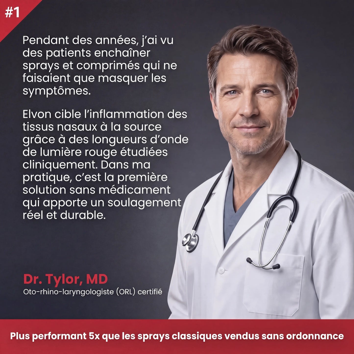 Soulagement nasal à lumière Rouge